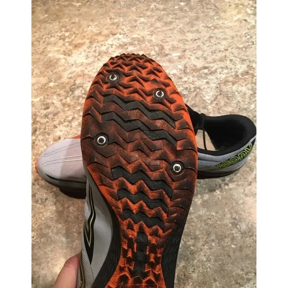 Saucony Men's Kilkenny XC7 Gray and Orange Athletic Shoes - Size 13
